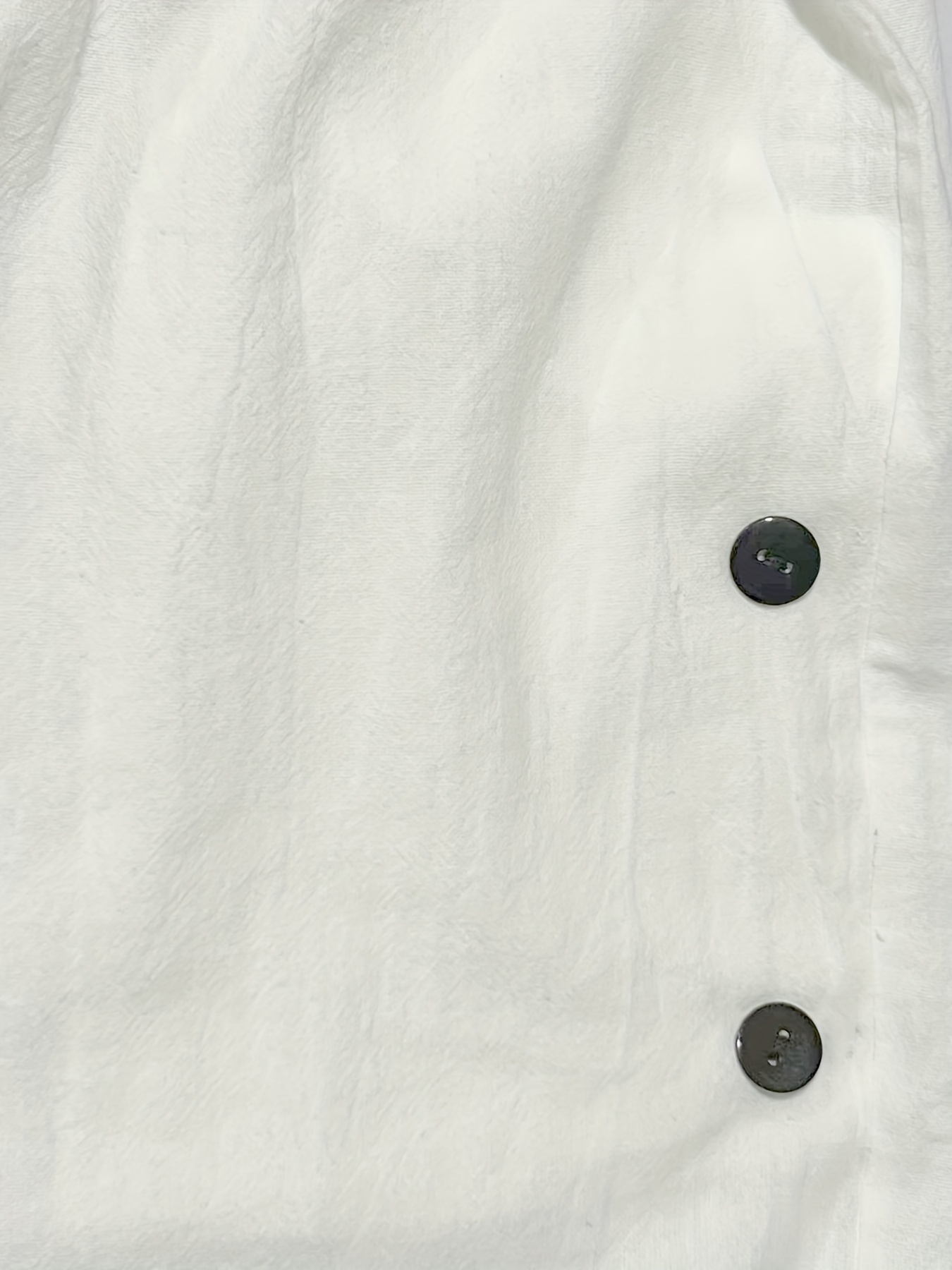 side button solid pants casual simple wide leg pants womens clothing details 8