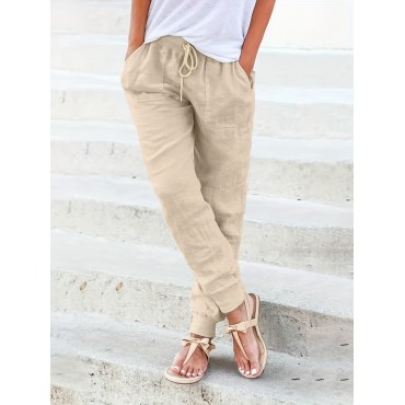 Drawstring Solid Pan...