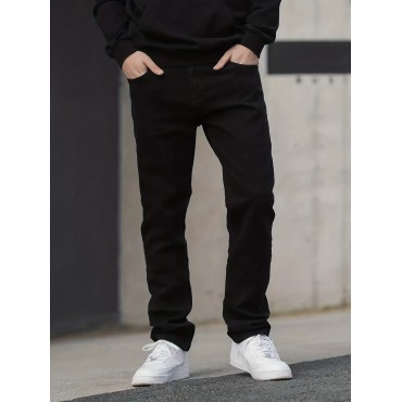 Men's Casual Regular Fit Jeans With Pockets Men's Casual Regular Fit Jeans With Pockets