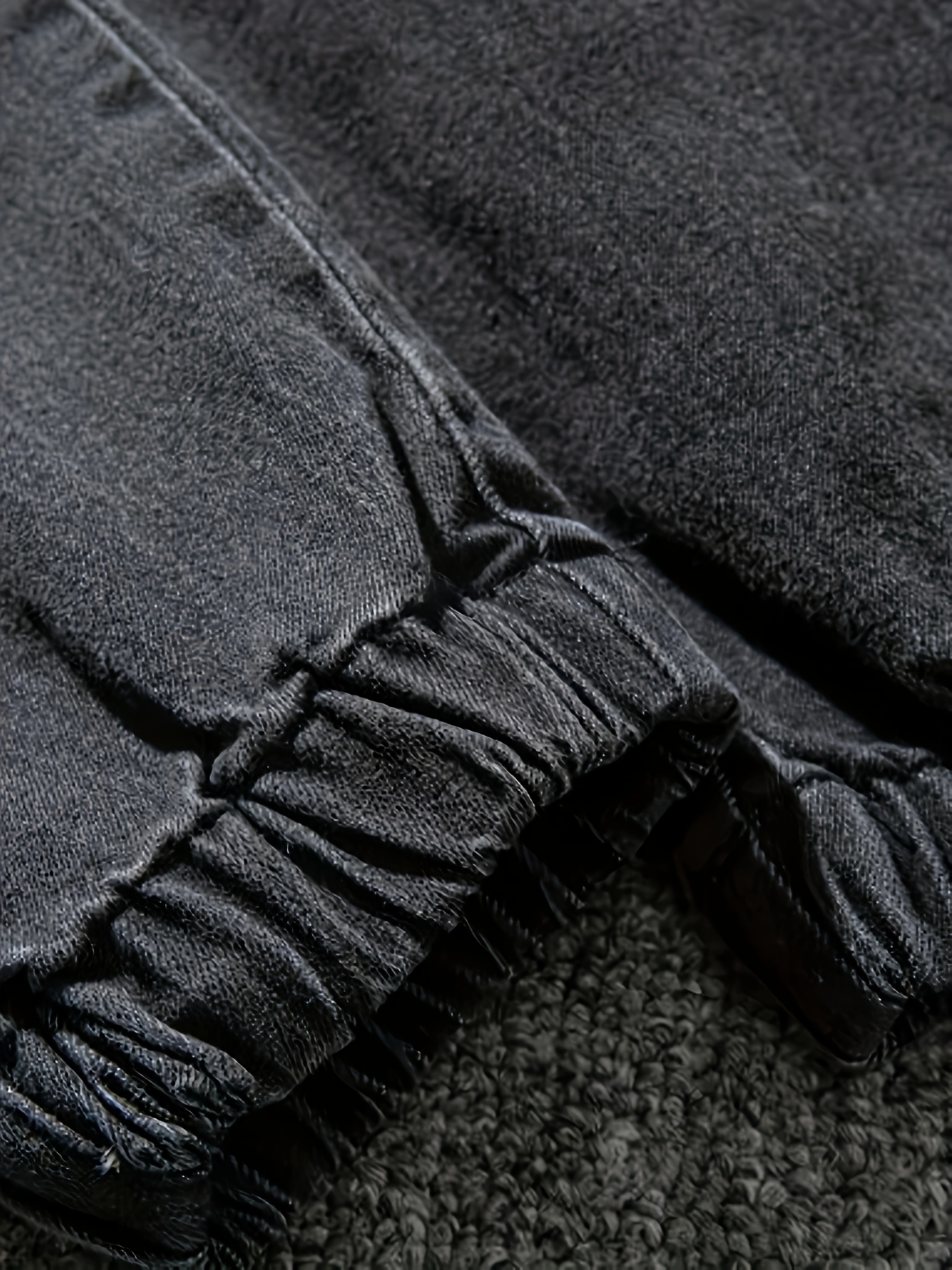 mens casual regular drawstring cargo jeans with pocket mens outfits details 9